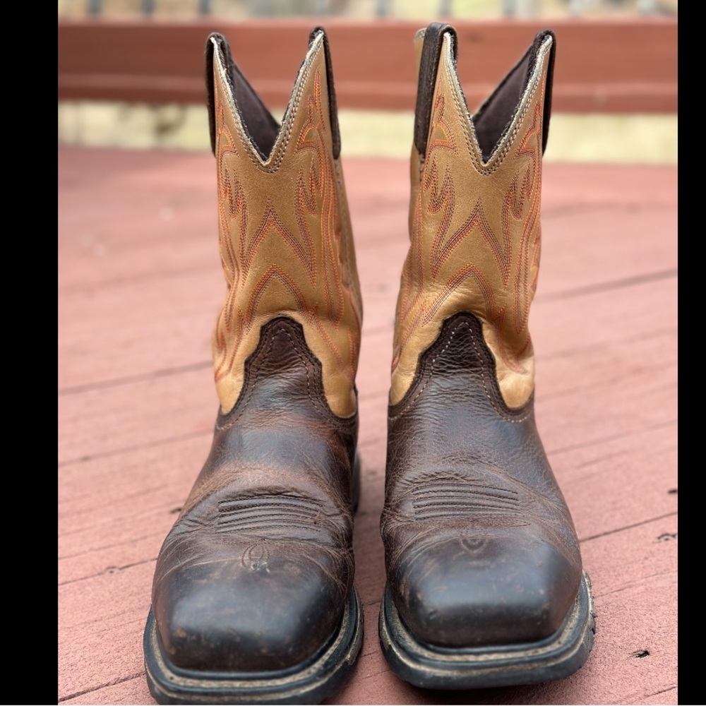 Wolverine Size 10 Rancher Mens Work Leather Boots Wellington Western
